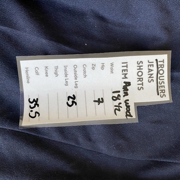 Ann Taylor Dress Pants Womens 14 Blue Wool Blend Wide Leg Trouser - Picture 14 of 14